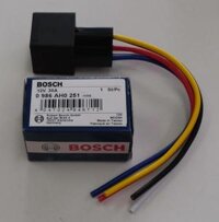 Rờ le 5 chân 12v 30A Relay BOSCH ( Thường đóng ) + Jack cắm zịn - - Role kèn 5 chân