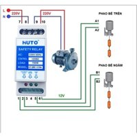 Rơ le an toàn cho phao điện LW, Bộ chuyển nguồn 12V, Chống giật, an toàn tuyệt đối