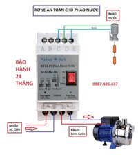 Rơ le an toàn phao nước, chống giật chống rò điện phao điện máy bơm nước Chính Hãng Nakasi W-safe