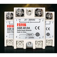 Rơ le bán dẫn cách li SSR FQFER (Như FOTEK) , relay trạng thái rắn SSR-40DA , role solid state điện áp dòng điện 220V 40ampe 40A