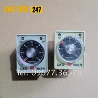 Rơ le thời gian CKC AH3-3 tặng kèm đế, relay thời gian,timer CKC AH3-3 220V.