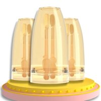 Rơ lưỡi, bàn chải Silicon cho bé 0-18 tháng - Dụng cụ vệ sinh răng miệng cao cấp cho bé kèm cốc