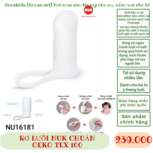 Rơ lưỡi Nuk chuẩn OeKO Tex 100 NU16181