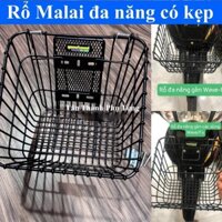 Rổ Malai đa năng có kẹp gắn Wave nhỏ, ZX, Wave lớn, RS- Màu đen ( 6 lỗ ốc) đồchơixe