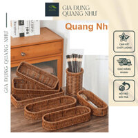 Rổ Mây, Giỏ Đũa Giả Mây Tre Đan Vantage, Khay Đựng Hoa Quả, Đồ Khô Ráo Nước