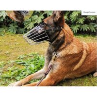 Rọ mõm kim loại dài cho chó mõm dài doberman, begie