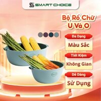 Rổ Nhựa 2 Lớp SMARTCHOICE SCG-PK041 Bộ Thau Nhựa Đa Năng Hình Chữ O U Cao Cấp Tiện Lợi