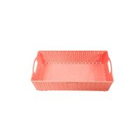 Rổ nhựa Chữ Nhật Size Nhí - Hồng Cam