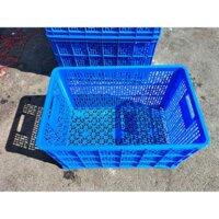 Rổ nhựa có bánh xe Duy Tân, sóng hở 4t5
