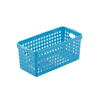 Rổ nhựa đựng đồ đa dụng Inomata size nhỏ - Nội địa Nhật Bản - Màu xanh dương