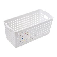 Rổ nhựa đựng đồ đa dụng Inomata size nhỏ - Nội địa Nhật Bản - Màu trắng