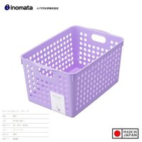 Rổ nhựa đựng đồ đa năng Inomata 4 màu Cỡ lớn - Hàng nội địa Nhật - Màu tím  Light Purple