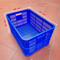 Rổ nhựa Sóng hở  610x420x310 mm nhựa chính phẩm bền đẹp chắc chắn phù hợp trưng bày rau củ, hoa quả
