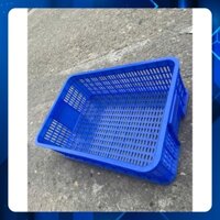 Rổ nhựa Sóng hở kích thước 610x420x250 mm nhựa chính phẩm bền đẹp chắc chắn phù hợp trưng bày rau củ, hoa quả
