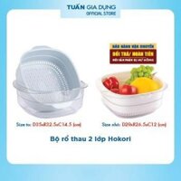 Rổ nhựa vuông 29,35 cm hai lớp đựng trái cây, rau củ quả Hokori Việt Nhật siêu xinh