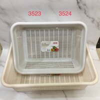 RỔ NHỰA XUẤT KHẨU CAO CẤP HÌNH CHỮ NHẬT - TH25  GIAO MÀU NGẪU NHIÊN  - Chữ nhật - Size Lớn