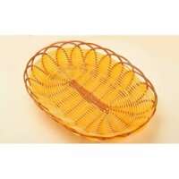 RỔ OVAL NHỰA GIẢ MÂY TIỆN DỤNG - 25 cm X 15 cm X 7 cm