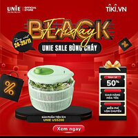 Rổ quay rau ly tâm Unie US5200 Làm khô thực phẩm nhanh chóng không bị dập nát, dung tích lớn 5,2L , Thao tác đơn giản bằng tay - hàng chính hãng