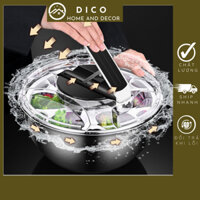 Rổ quay rau sống ráo nước nhanh, dụng cụ vắt nước rau an toàn, tiện dụng dung tích 3,5 lít