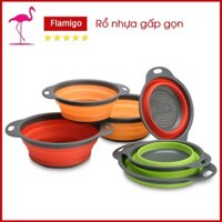 Rổ Silicon gấp gọn tiện dụng Flamigo, rổ nhựa tròn đựng rau củ quả, tiết kiệm không gia nhà bếp