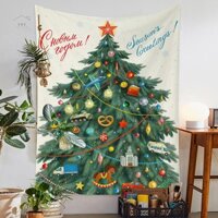 Ro > Tấm thảm cây thông Noel có đèn 60-100 ♛ ✷ ❈: Trang trí phòng Tấm thảm thẩm mỹ treo tường mới