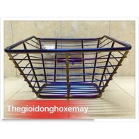 rổ titan inox 304 10 li xe máy sirius sọc ngang