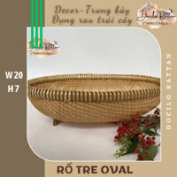 Rổ tre đựng rau, trái cây- hàng chất lượng cao- Rổ tre decor bếp (hình OVAL)
