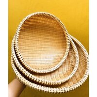 Rổ tre, rá tre Bao La đan kỹ đựng rau củ, hoa quả, hành tỏi, trang trí bếp