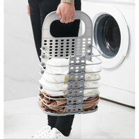 Rổ treo quần áo xếp gọn, giỏ treo đồ đa năng tặng kèm miếng dán hút chân không chắc chắn GD186-RTDoXG      - Xám