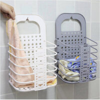 Rổ treo quần áo xếp gọn, giỏ treo đồ đa năng tặng kèm miếng dán hút chân không chắc chắn GD186-RTDoXG      - Trắng