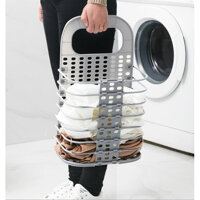 Rổ treo quần áo xếp gọn, giỏ treo đồ đa năng tặng kèm miếng dán hút chân không chắc chắn GD186-RTDoXG      - Xám