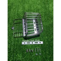 Rổ trước xe máy inox nhỏ đa năng gắn được cho tất cả các dòng xe máy