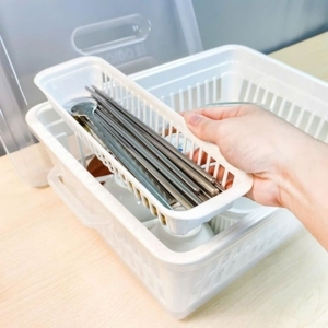 Rổ úp bát đĩa có nắp Inomata