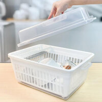Rổ úp bát đĩa có nắp Inomata sản xuất tại Nhật Bản 65.5x43.5x50cm