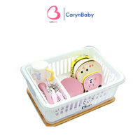 Rổ úp chén Nhật Bản Inomata, Khay đựng bát Misan, dụng cụ ăn dặm có nắp đậy chống bụi tiện lợi