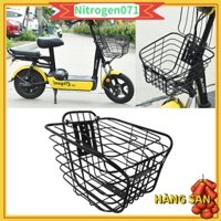Rổ Xe Đạp Điện - Xe Đạp - Sắt đen Giỏ đựng đồ đa chức năng dung tích lớn có nắp đậy Nitrogen071