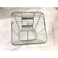 Rổ Xe Inox kiểu Thái( có thang ngang trên miệng) - Tân Thành