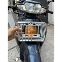 Rổ xe Wave, Rổ inox lưới chữ nhật nhỏ gọn đồ chơi phụ kiện Wave rổ inox