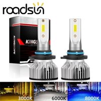 Roadsun 2 Chiếc 9006 HB4 Bóng Đèn Pha LED Cho Ô Tô Đèn LED COB Chip 15000LM 120W Đèn Sương Mù Ô Tô 3000K 6000K 8000K