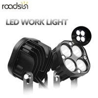 Roadsun Square 4 * 4 Led Work Light Bar 120W Spot Flood Combo Chùm Lái Xe 6000K Trắng Cho Ô Tô Đa Năng Địa Hình Xe Máy Kéo Xe Tải Đèn Sương Mù