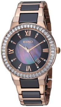 ROBERTO BIANCI WATCHES Women's Allegra Stainless Steel Quartz Watch with Ceramic Strap, Two Tone, 19 (Model: RB58720)