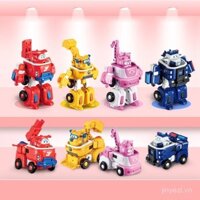Robot biến hình Super Wings Ledi, bộ xe kết hợp Mecha cho bé trai, đồ chơi biến hình Auldey