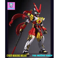Robot Cyber Wukong : đồ chơi lắp ghép, lắp ráp , mô hình nhân vật, đồ chơi thông minh decor mẹ và bé