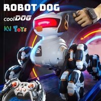 Robot Dog Cyber Cool Dog Điều Khiển Từ Xa Tay Cầm Cảm Biến Biến Đổi Linh Hoạt Di Chuyển Vượt Mọi Địa Hình Có Nhạc Và Đèn