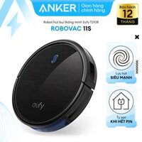 Robot hút bụi EUFY RoboVac 11S - T2108 by Anker hút bụi tự động - Bảo hành 12 tháng - Hãng phân phối chính thức - Đen Xám