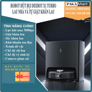 Robot hút bụi lau nhà Ecovacs Deebot X1 Turbo - Bản quốc tế