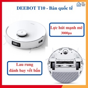 Robot hút bụi lau nhà Ecovacs Deebot T10 - Bản nội địa