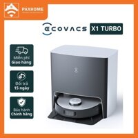 Robot Hút Bụi Lau Nhà Ecovacs Deebot X1 Turbo - Robot Cao Cấp - Hàng Chính Hãng, Lực Hút 5000pa