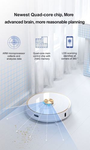 Robot hút bụi lau nhà Hubert HB-S68W