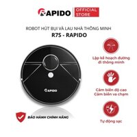 Robot hút bụi lau nhà Rapido R7S lực hút 2500PA, tính năng cảm biến, phù hợp mọi gia đình, bảo hành 12 tháng